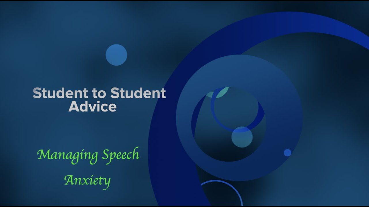 Managing Speech Anxiety