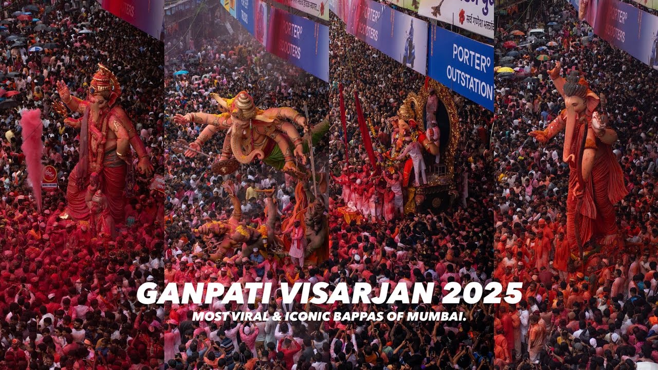 LALBAUGCHA RAJA, MUMBAICHA RAJA, GANESH GALLI, PARELCHA RAJA | TEJUKA #ganpativisarjan #ganpati #yt