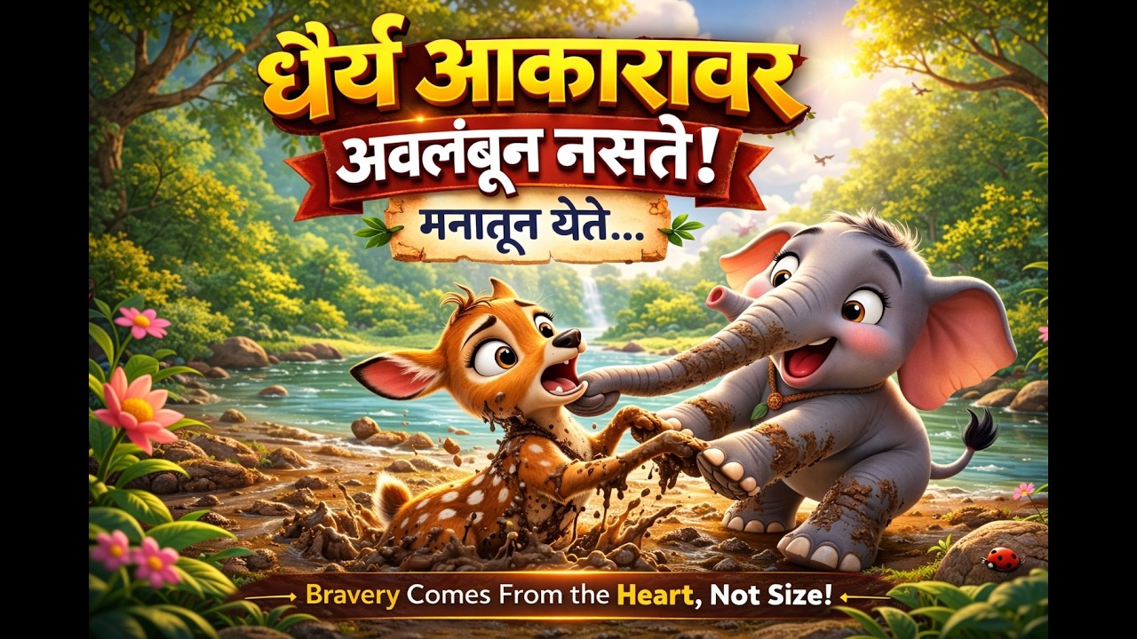 Bravery Comes From the Heart, Not Size | Marathi Moral Story for Kids