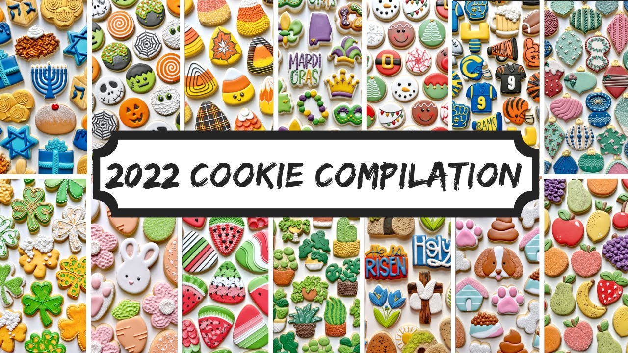 1 Hour Satisfying Cookie Decorating with Royal Icing Compilation ~ Every cookie I made in 2022