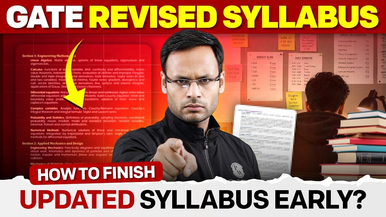 GATE 2027 Revised Syllabus Explained | How to Complete the Updated Syllabus Early | Best Study Plan