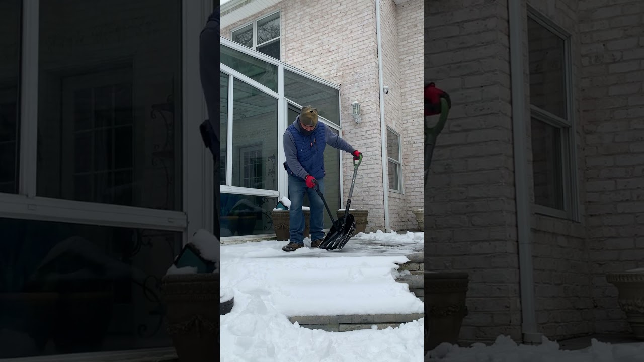 Lazy way  shoveling snow. U need this shovel part.1 please comment/subscribe#snowtools/#snowremoval