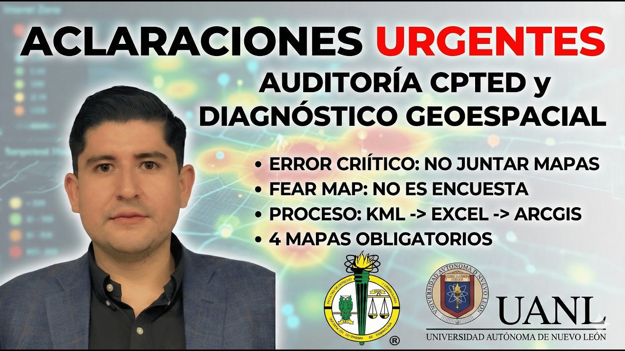 Aclaraciones Metodológicas: Auditoría CPTED, Fear Maps y Procesamiento en ArcGIS