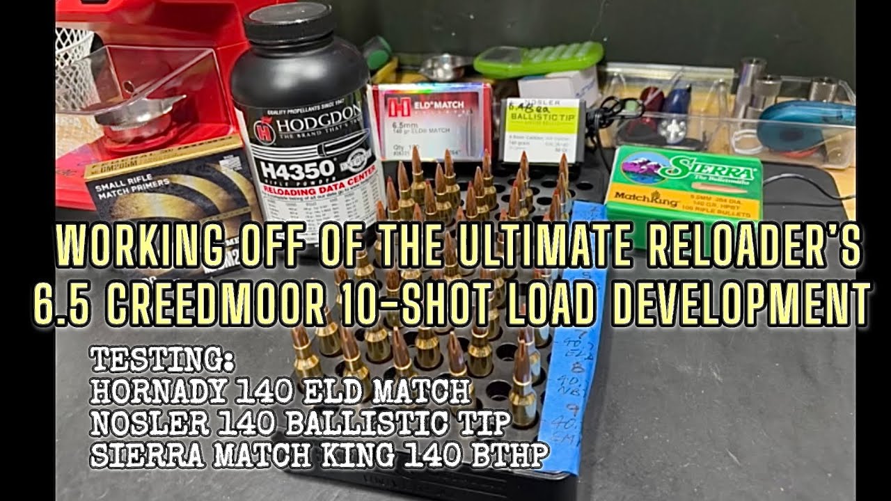 Using the Ultimate Reloader’s 6.5 Creedmoor 10-Shot Load Development With Three 140 Grain Bullets
