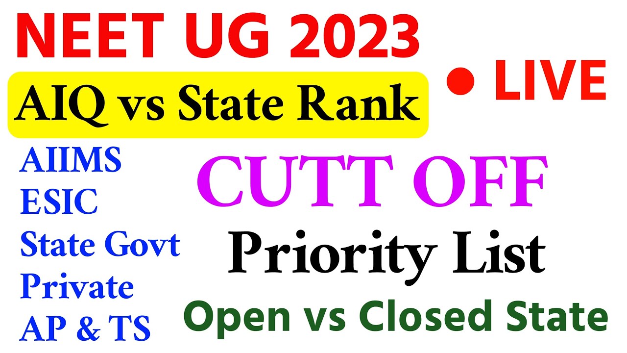 NEET UG 2023 Cuttoffs & Doubts Live