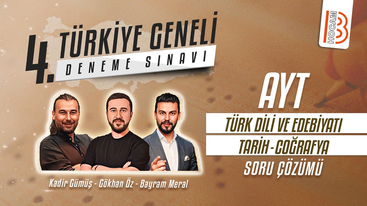 AYT Türkiye Geneli IV.Deneme Sınavı - Sosyal Bilimler 1 (TDE - Tarih - Coğrafya) - Video Çözümleri