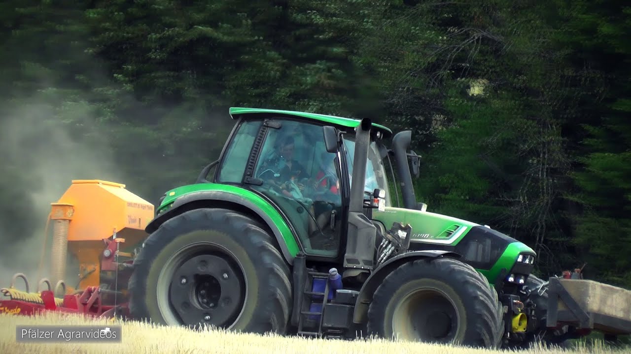 Schlitzsaat in GPS Stoppeln mit AGROTRON 6190P + VREDO AGRI TWIN 358.07.5