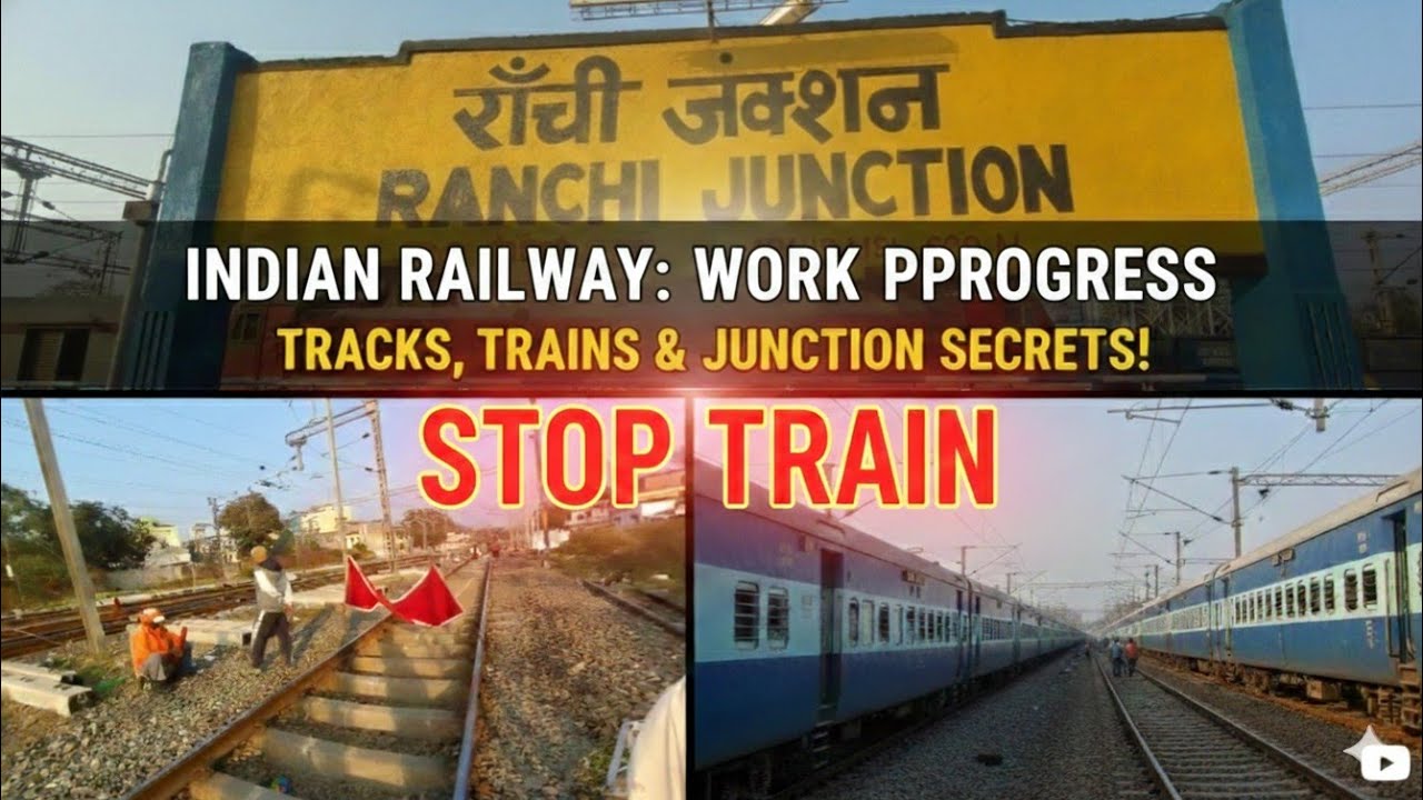 Ranchi Railway Station में Work Progress एक महीने तक Train बंद रहा।