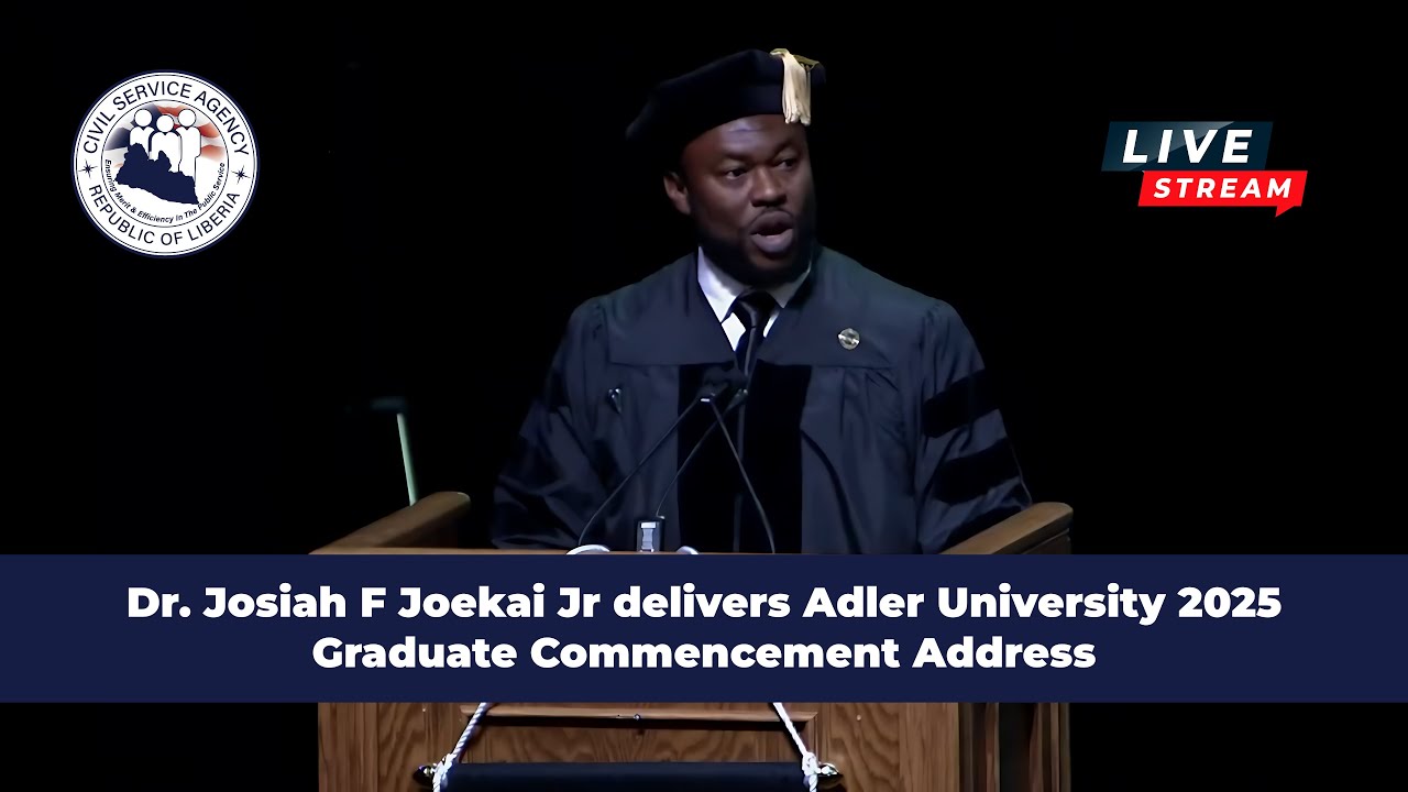 Dr. Josiah F Joekai Jr. delivers Adler University 2025 Graduate Commencement Address