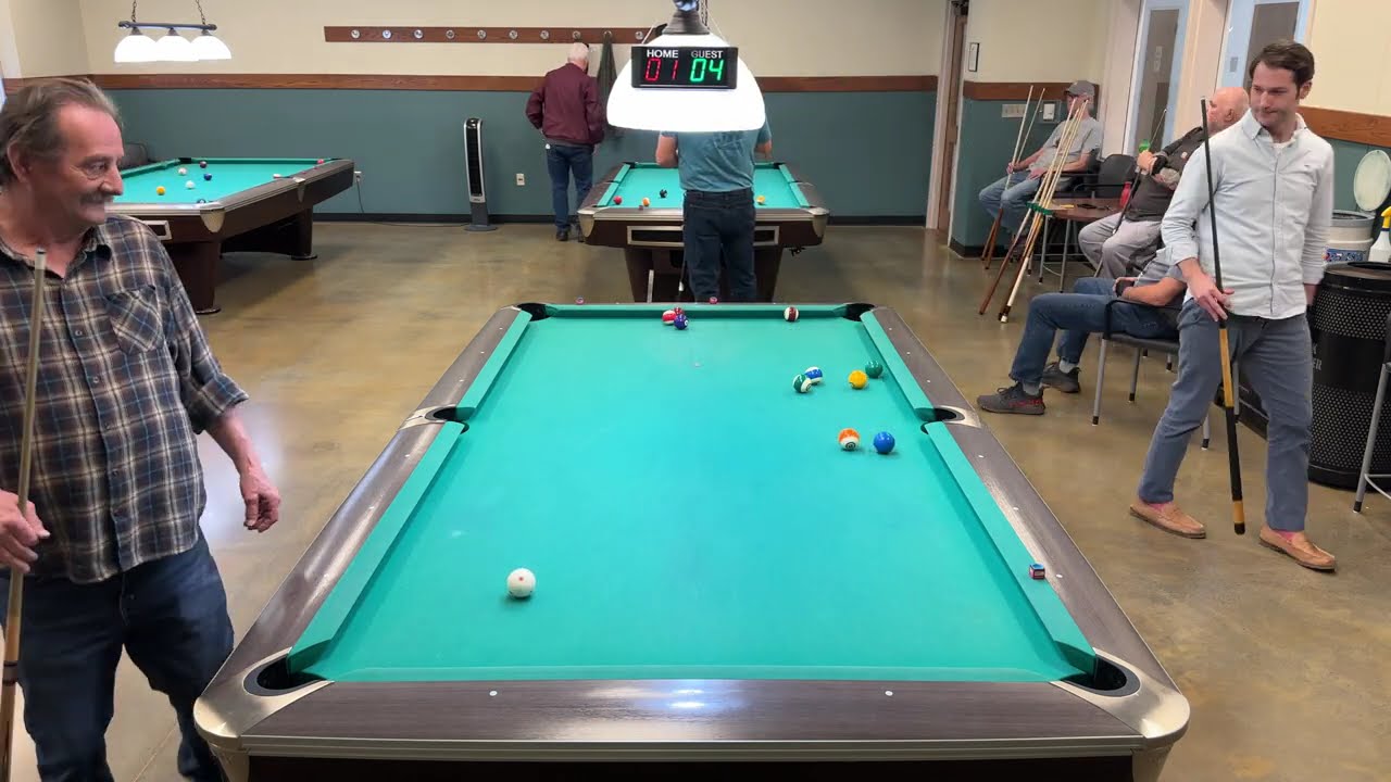 One Pocket with The OSG trying to hold him winless on 9ft Brunswick at The Senior Center 