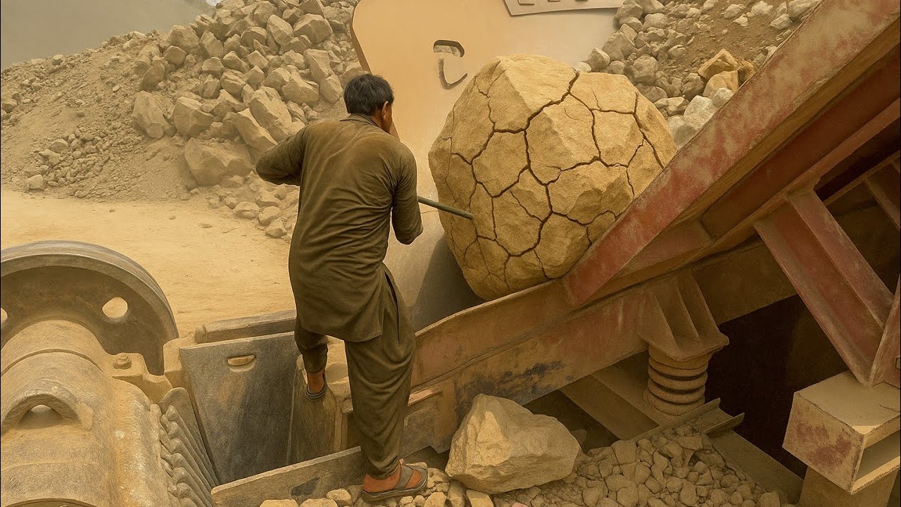 ASMR Giant Jaw Rock Stone Crushing-Soothing Sounds & Powerful Crushing. Sand crushing.#asmrsounds
