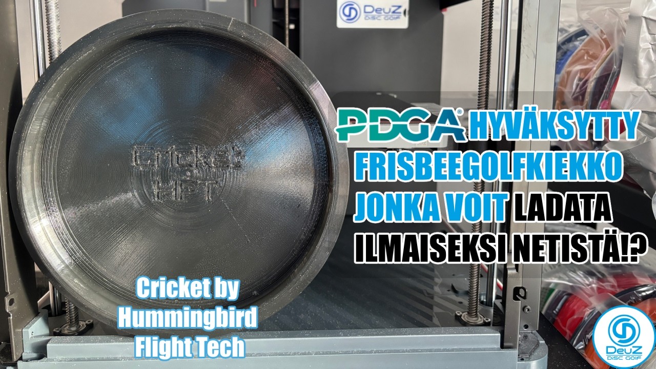 Netistä ladattu PDGA hyväksytty frisbeegolfkiekko!? | Cricket by HFT | Deuz Disc Golf