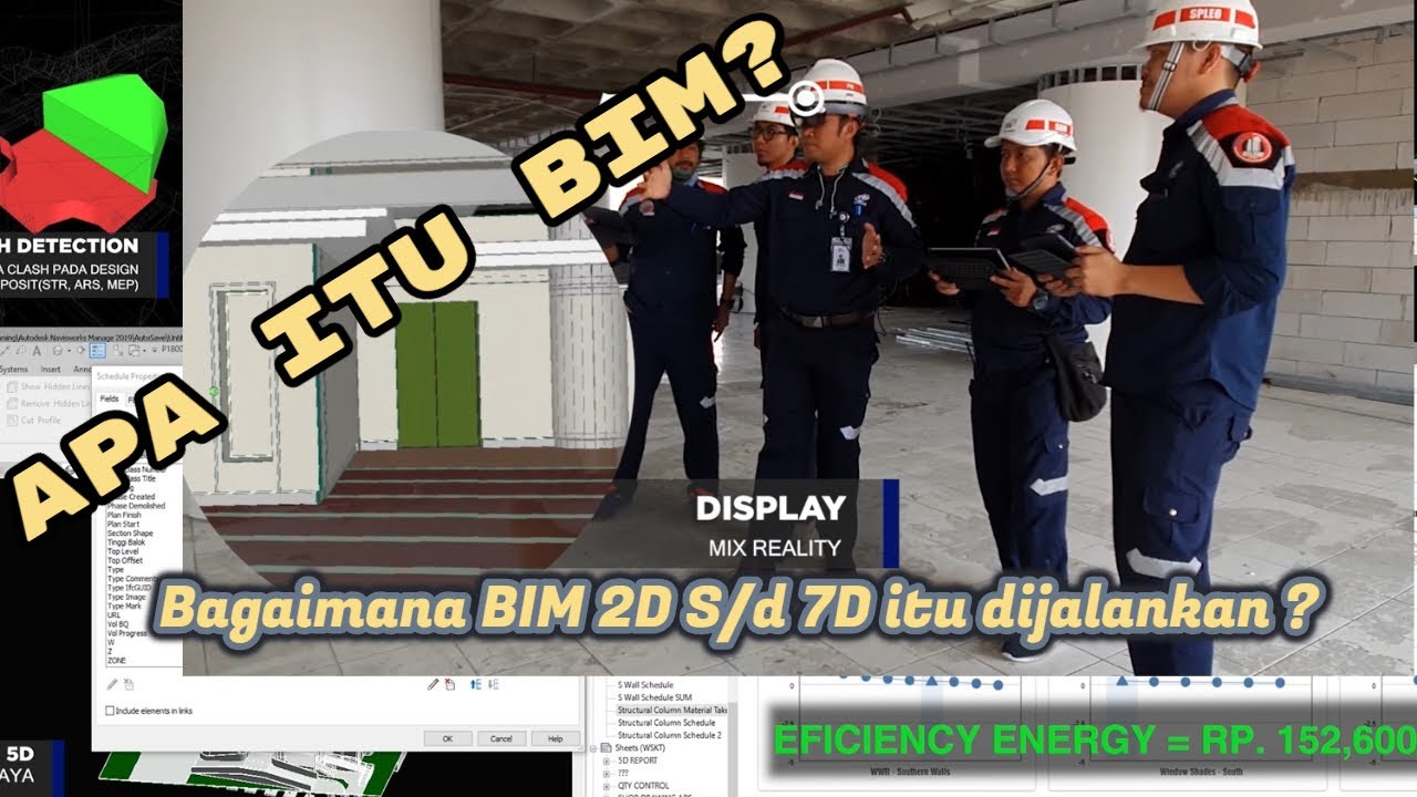 BIM 2D, 3D, 4D, 5D, 6D, 7D