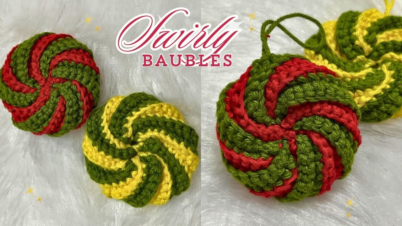 CROCHET Your Own Swirly Bauble Christmas Decor This Year!