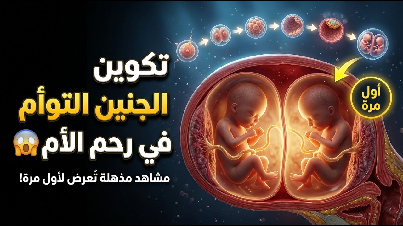 تكوين الجنين التؤام في رحم الأم | مشاهد مذهلة تعرض لأول مرة