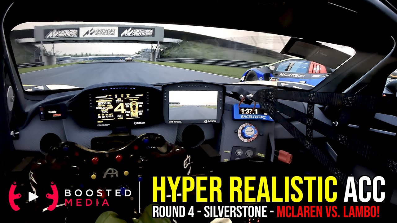 HYPER REALISTIC ACC - McLaren VS. Lambo Battle at Silverstone!