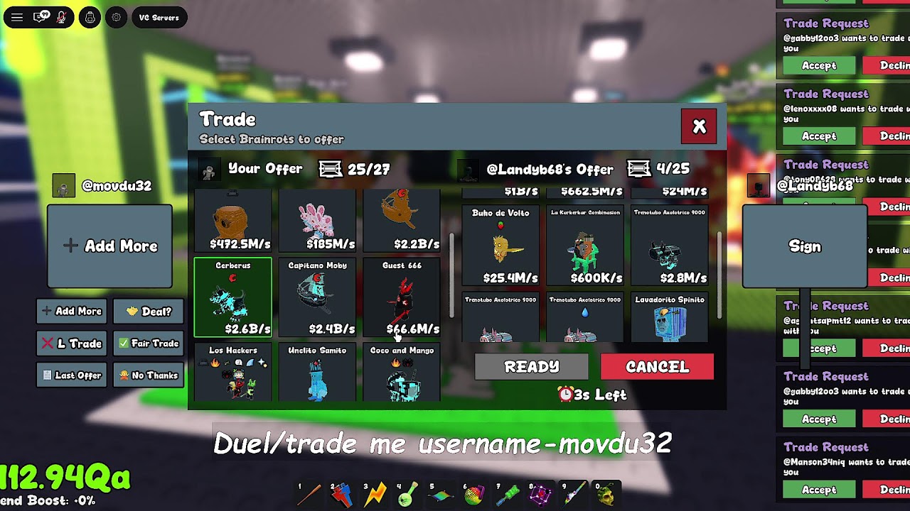 🔴 LIVE NOW: INSANE Trading & Duel in Steal a Brainrot 🤯🔥 | Roblox PvP
