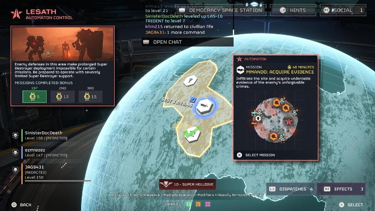 HELLDIVERS 2 Anti-Tank Support on Sabotage Air Base Mission Super Helldive difficulty no death