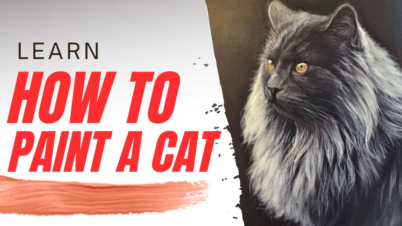 EASY How to Paint a Cat in Acrylics | Pet Portrait Painting | Part 2
