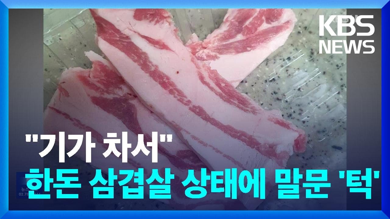 &ldquo;기가 차서&rdquo;&hellip;한돈 삼겹살 상태에 말문 &lsquo;턱&rsquo; [잇슈 키워드]  / KBS  2024.01.17.