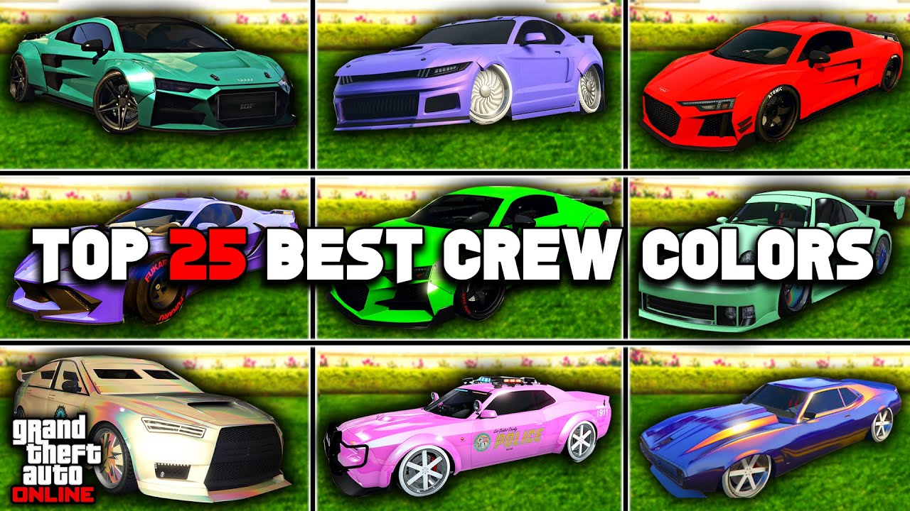 Top 25 Best Modded Crew Colors In GTA 5 Online!