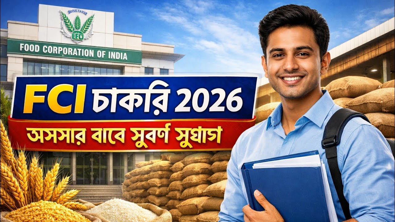 FCI নিয়োগ ২০২৬ //Food Corporation of India চাকৰি // যোগ্যতা, দৰমহা, আবেদন পদ্ধতি// FCI চাকৰি ২০২৬