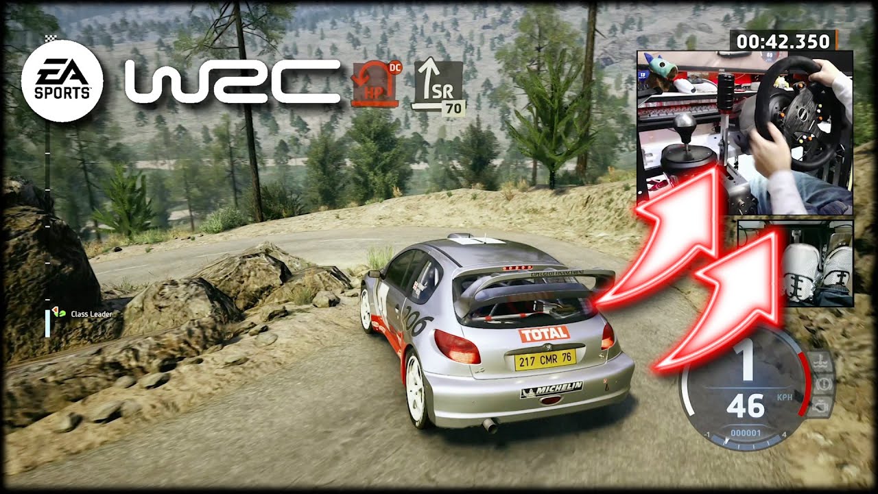 Peugeot 206 WRC Rally Mediterraneo / Thrustmaster shifter + handbrake EA Sports WRC