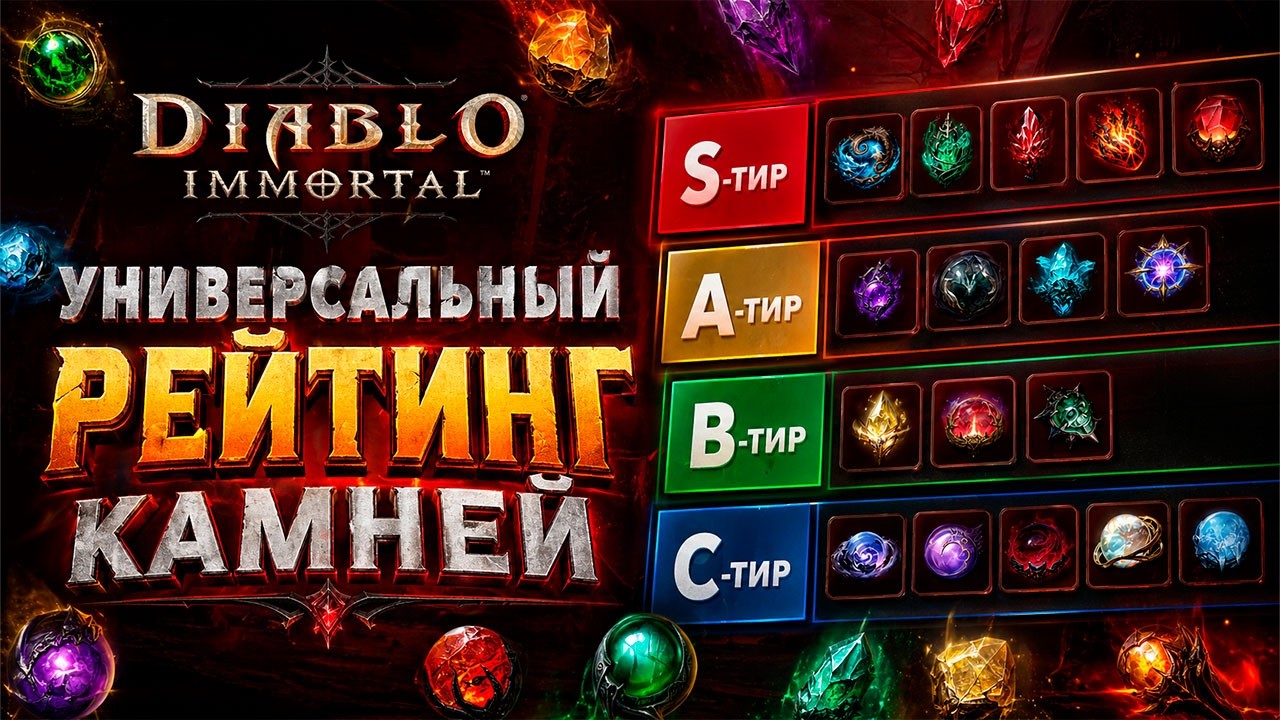 Diablo Immortal's Top Gems &mdash; Full Ranking (S&ndash;C Tiers)