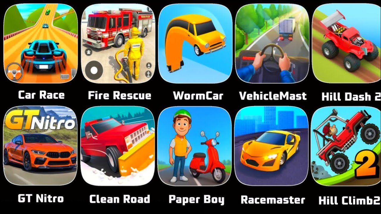 Pick Me Up 3D,Vehicle Masters,Car Race,Shape Shifting,Clean Road,Racemasters,Hill Climb 2,Hill Dash2