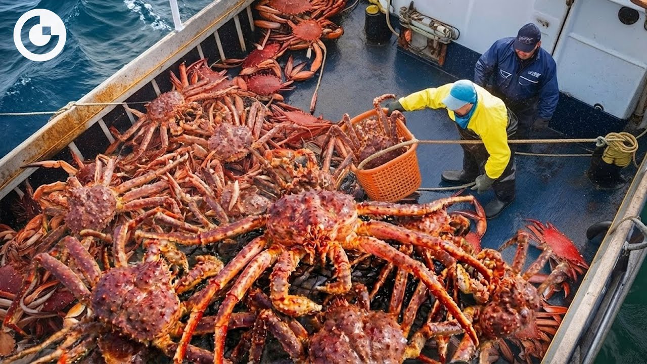 AMAZING King Crab Harvesting: How Do Fishermen Catch Tons of Alaskan Red King Crab?