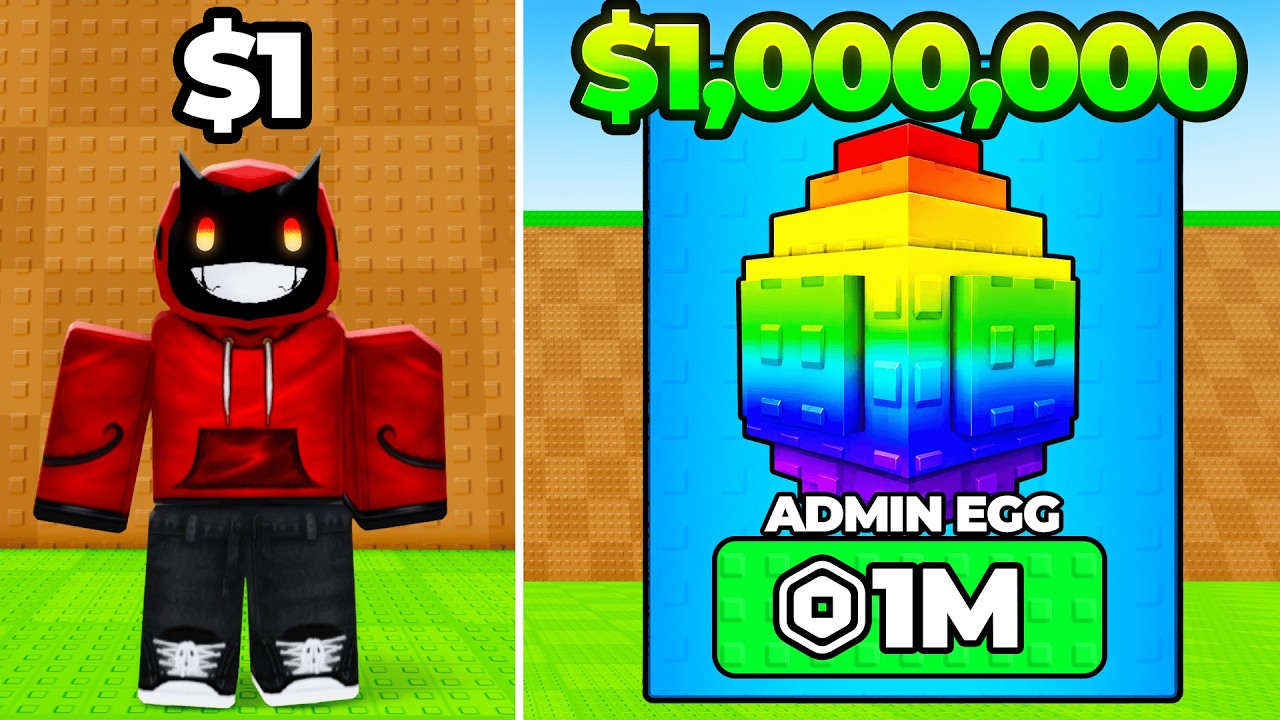 NOOB to PRO Spending $1,397,516 in Roblox Steal An Egg!