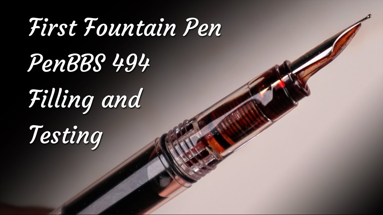 First Fountain Pen :: PenBBS 494 :: Filling & Testing with Diamine Sepia