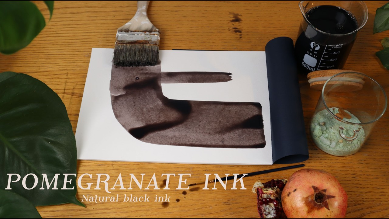 HOW to make POMEGRANATE INK | Natural black ink by CasaCaribe