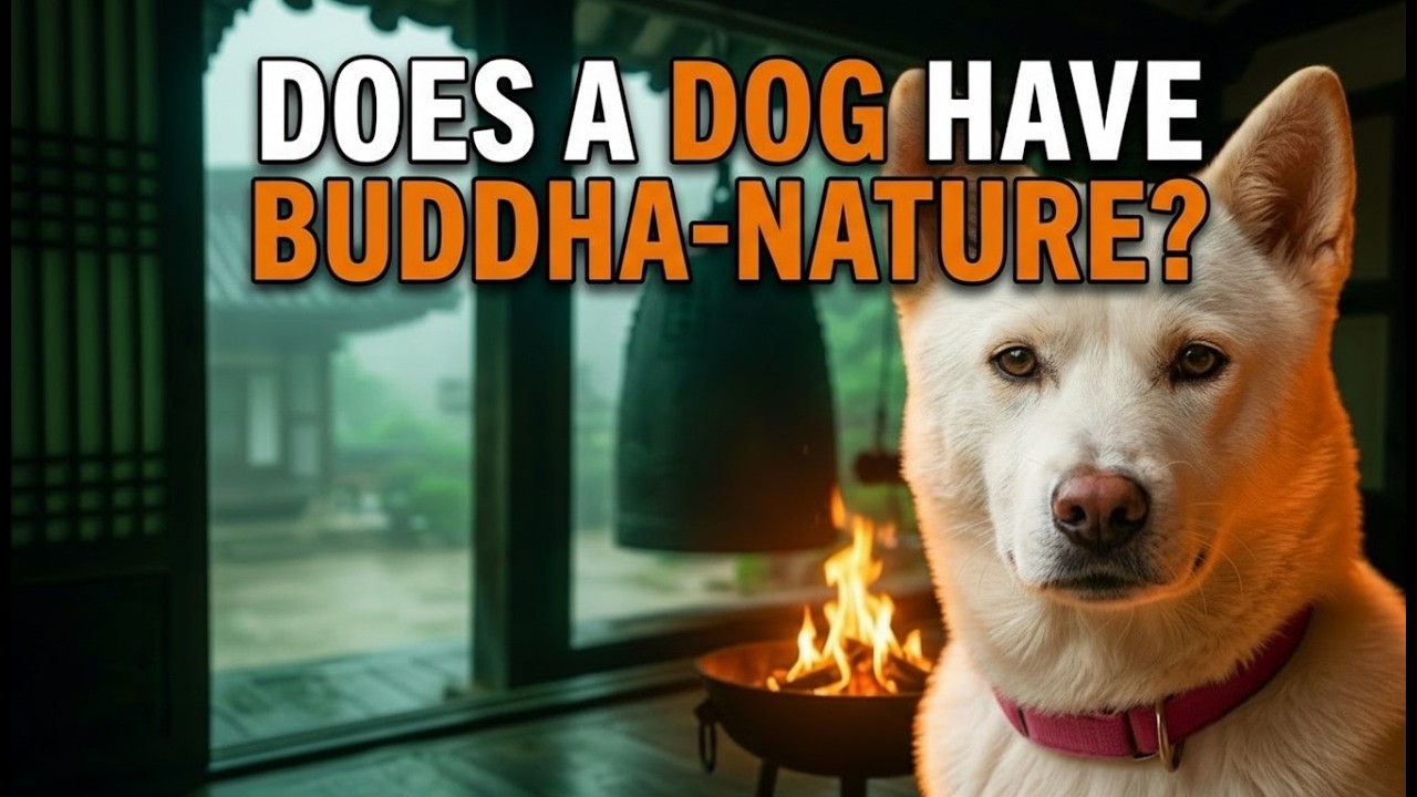 MU (無): The White Jindo’s Secret Gaze in a Rainy Mountain Temple