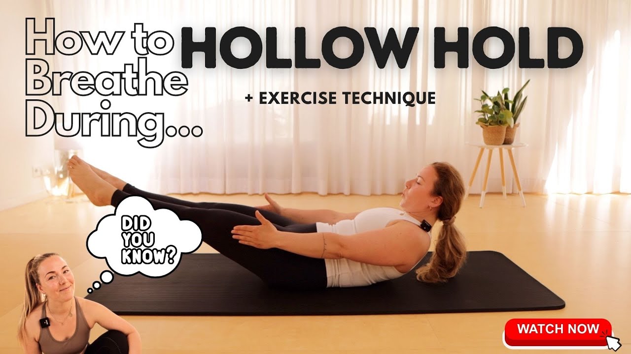 HOW TO..breathe during exercise?| HOLLOW HOLD ~Controlled Breathing Workout #fitness #core