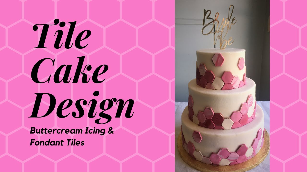 Geometric Tiles Tiered Cake