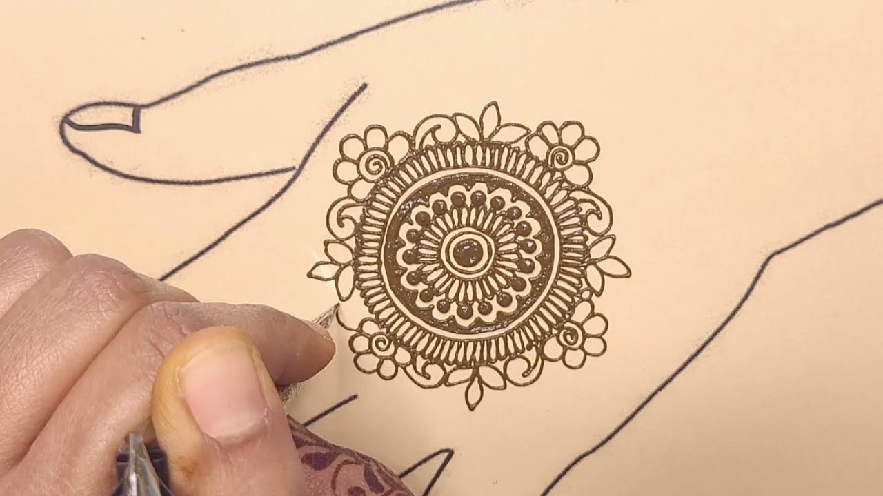 HOW TO: BOLD OUTLINE HENNA MEHNDI MANDALA DESIGN TUTORIAL By HennaTrendz