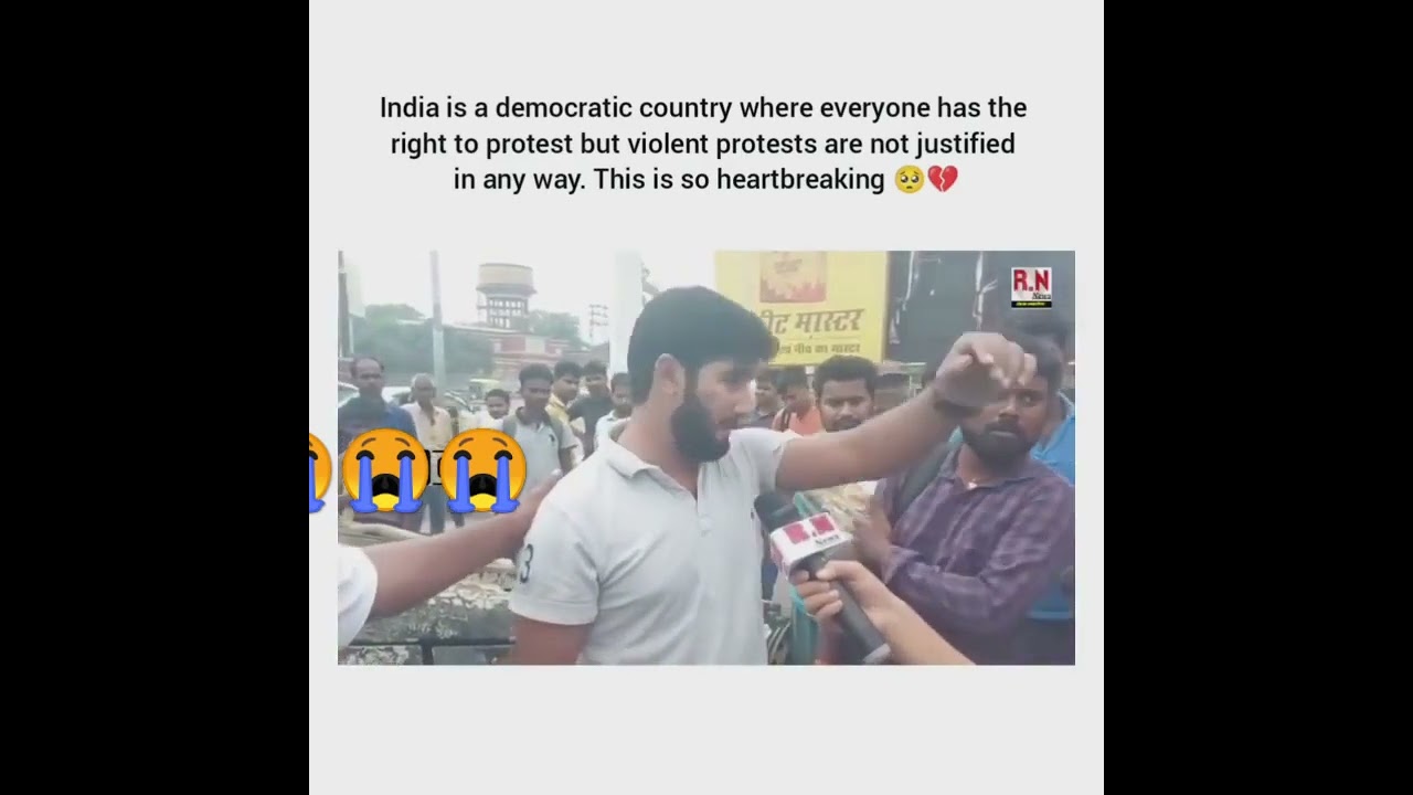 Not🚫 good ❌!! ।। emotional guy after destroyed his personal car in agnipath scheme protest #shorts