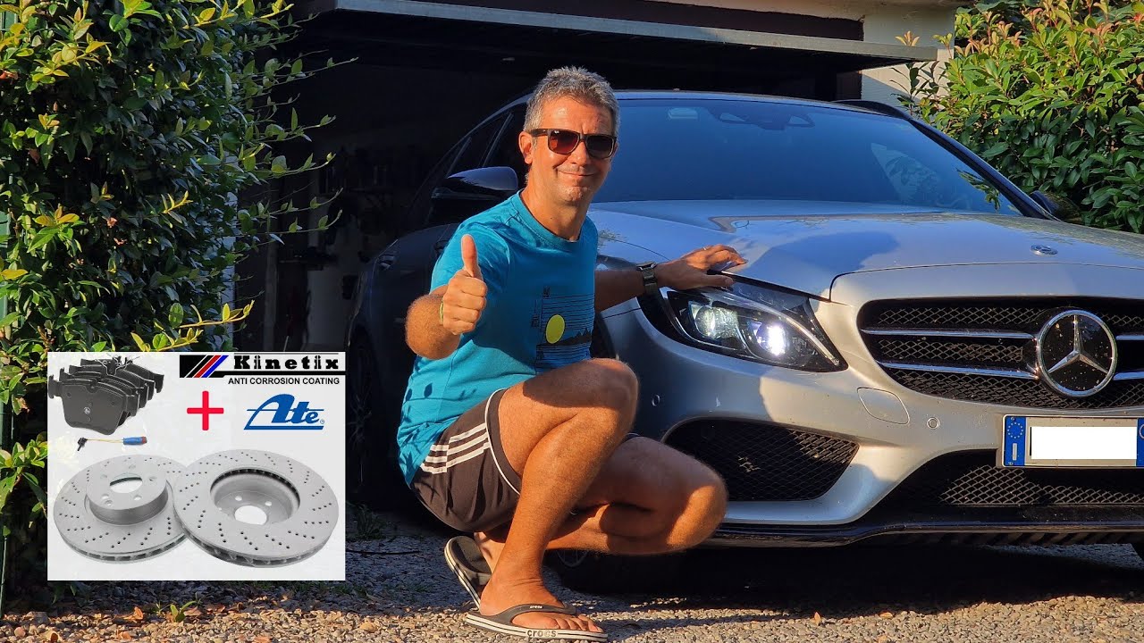 MERCEDES CLASSE C W205 SOSTITUZIONE DISCHI E PASTIGLIE POSTERIORI - DISCHI KINETIX E PASTIGLIE ATE