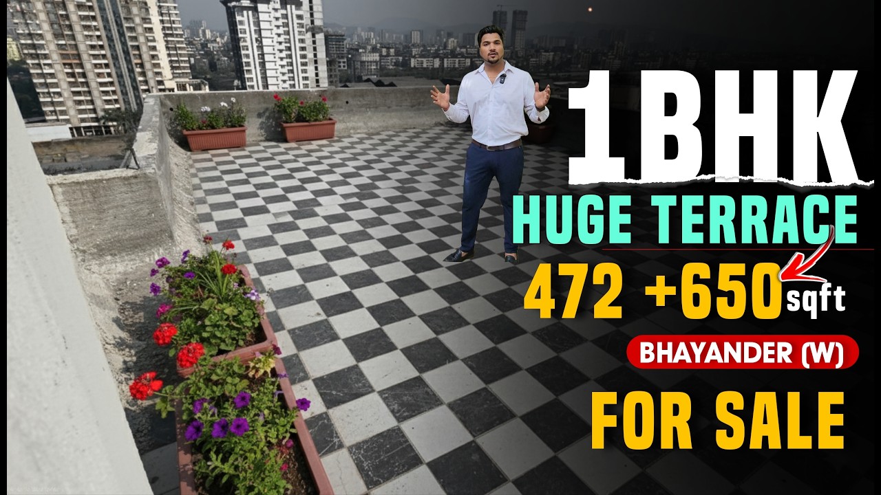 1bhk huge terrace flat for sale 