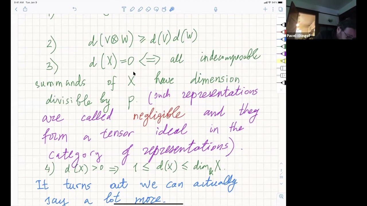 Frobenius exact symmetric tensor categories - Pavel Etingof