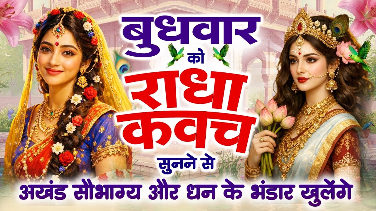 बुधवार को #राधा कवच सुनने से अखंड सौभाग्य और धन के भंडार खुलेंगे | Shree Radha Kavach 2026