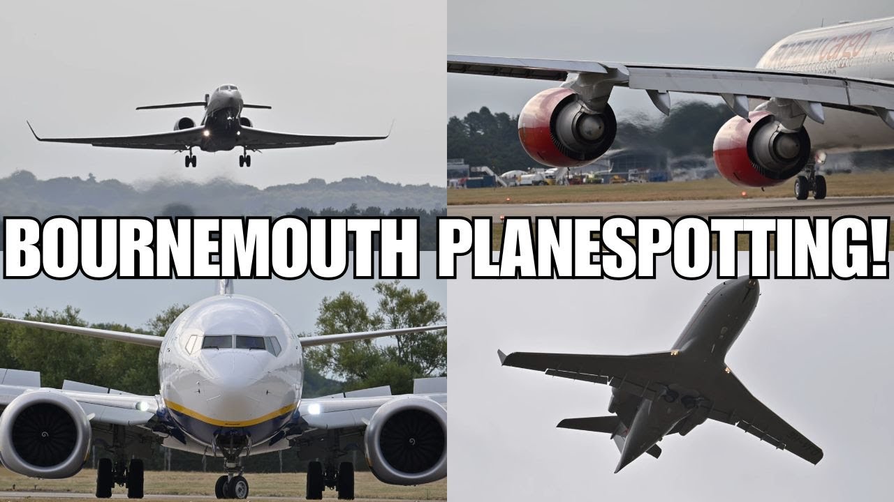 Planespotting At Bournemouth Airport Today