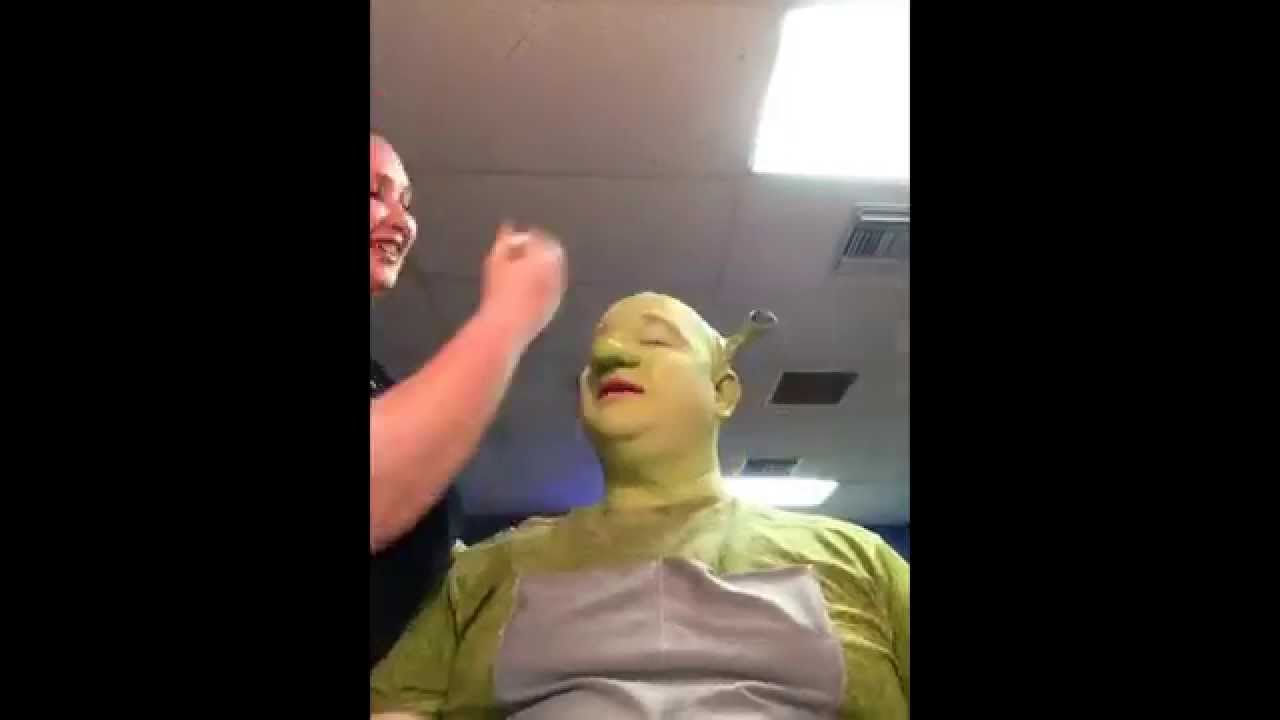 Becoming Shrek at The Magik Theatre - One Hour Makeup in One Minute