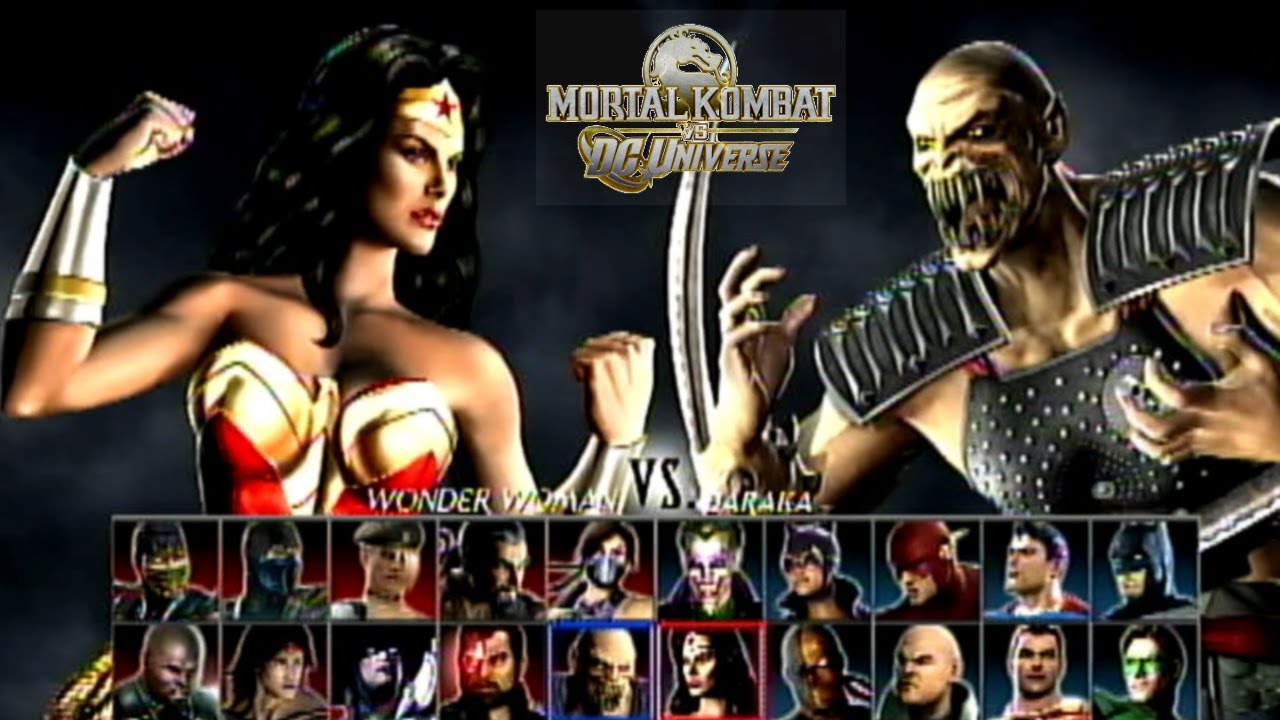 Mortal Kombat vs. DC Universe Wonder woman  Vs Baraka & Liu kang & Raiden & The Joker