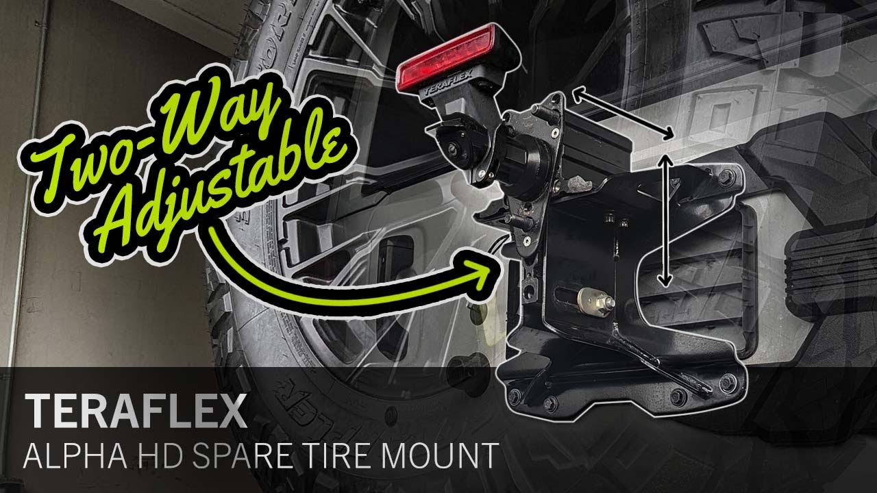 Upgraded TeraFlex Alpha HD Spare Tire Mount for Jeep JL: A Perfect Heavy-Duty Solution!