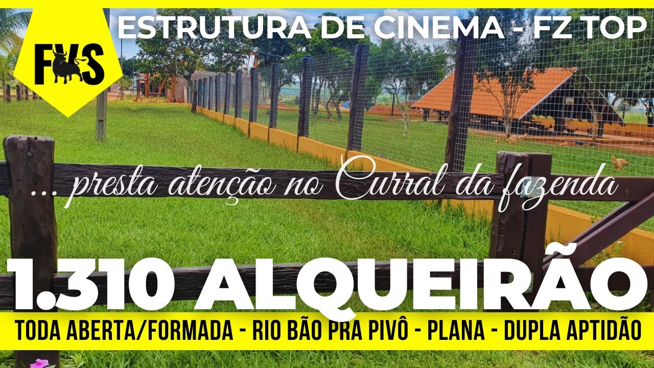 R$ 195 MIL ALQ. - FAZENDA COM RIO BÃO PRA PIVÔ NO MATO GROSSO DO SUL E TEM RETIRO #fazendaavenda