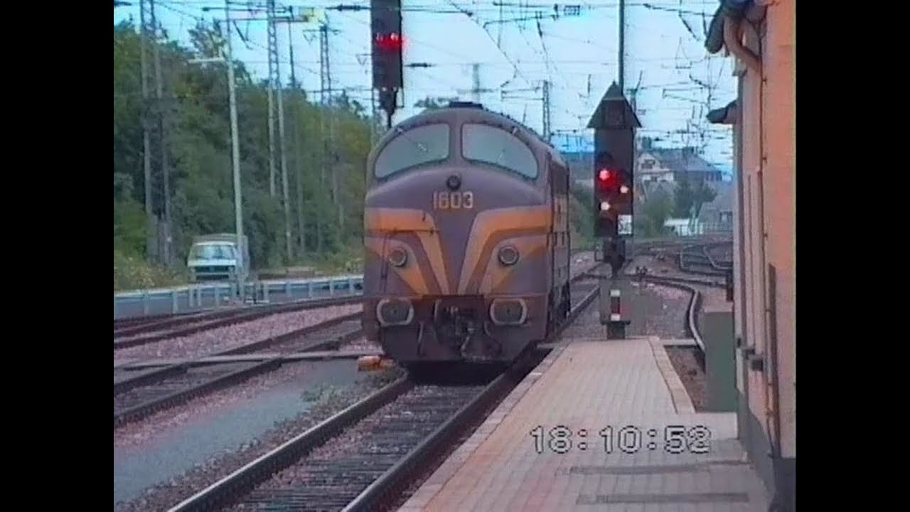 Alltagsszenen DB SNCF CFL mit Fahrt von Thionville nach Luxemburg am 08.07.1992