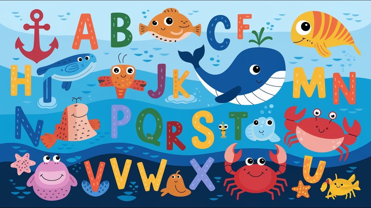 Learn The Sea Animal Alphabet | Sea Animals A to Z! 🐙 Fun & Educational Alphabet Learning for Kids 🌊