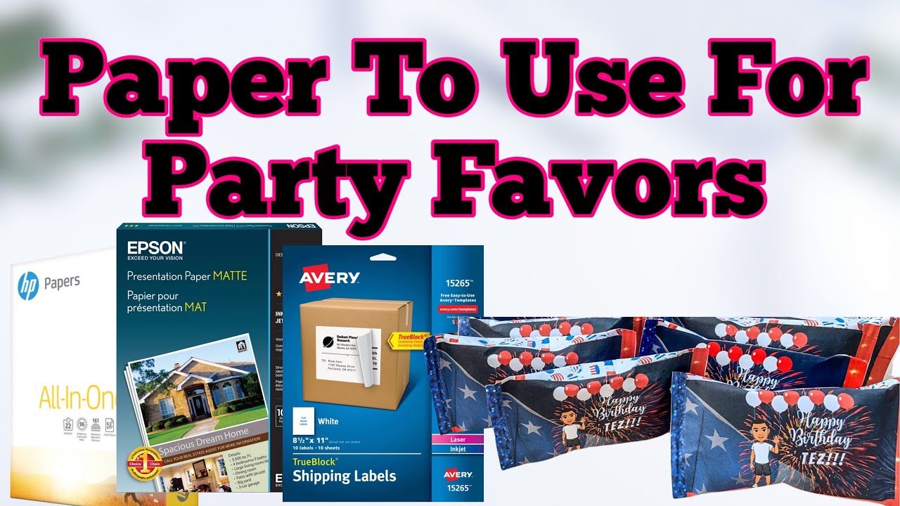 Different Types Of Paper To Use For Party Favors | DIY Custom Party Favors